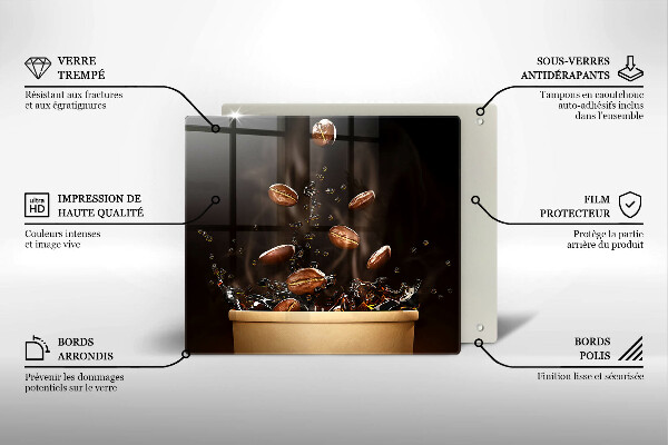 Skydd för induktionsspis unik Heta kaffebönor