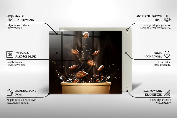 Skydd för induktionsspis unik Heta kaffebönor