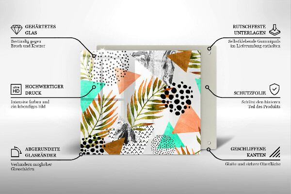 Skydd för induktionsspis unik Boho löv mönster