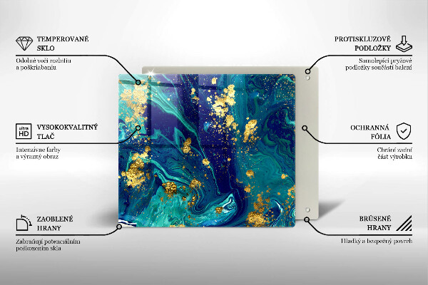 Glashällskydd unik Abstraktion med guld