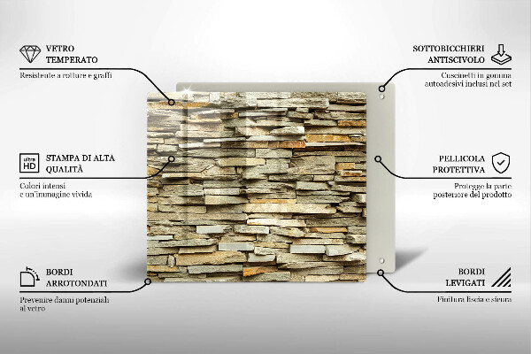 Spisskyddsplatta unik Dekorativa stenar