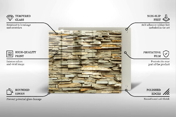Spisskyddsplatta unik Dekorativa stenar