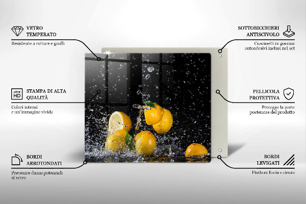 Spisskyddsplatta unik Saftiga citronfrukter
