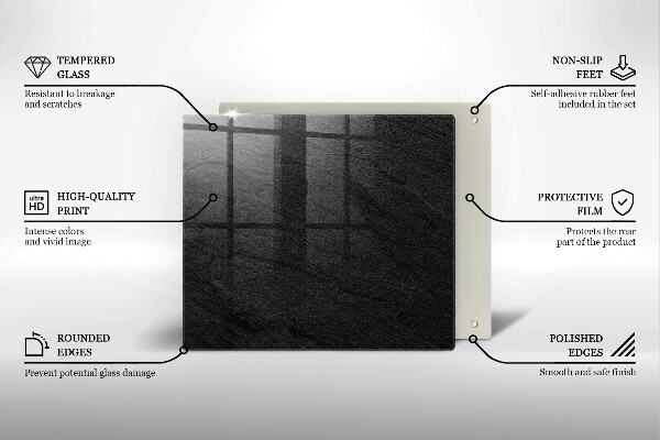 Skydd för induktionsspis unik Sten textur