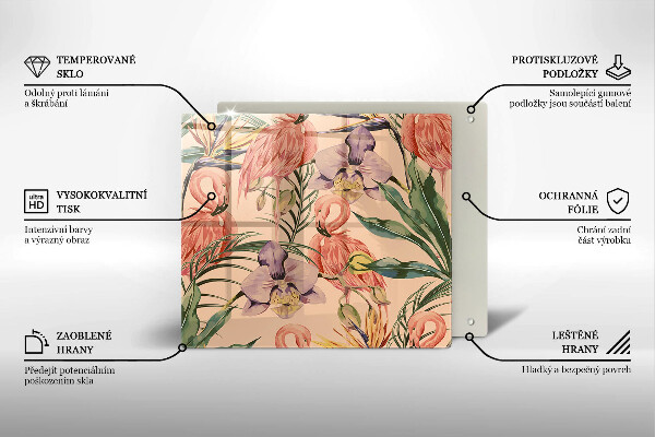 Skydd för induktionsspis unik Flamingos illustration