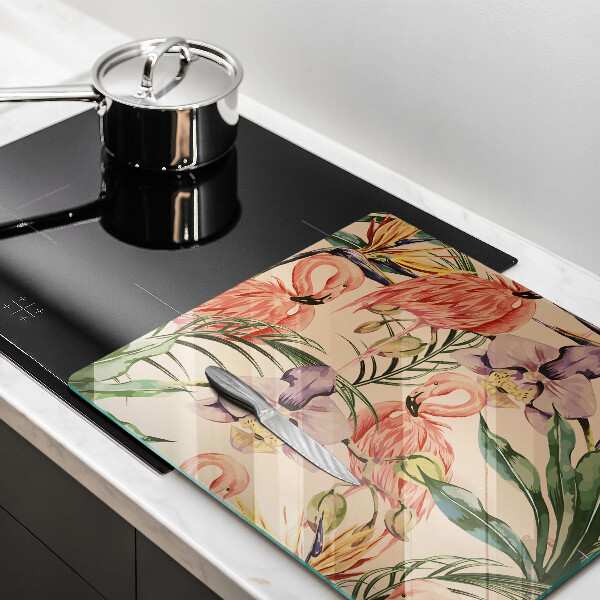 Skydd för induktionsspis unik Flamingos illustration
