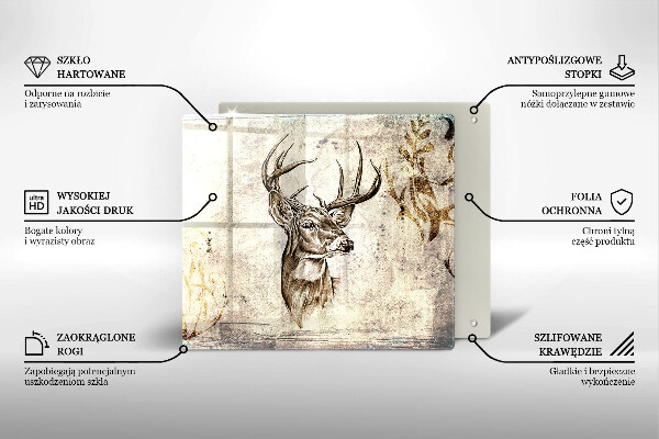 Spisskyddsplatta unik Rådjur djur illustration