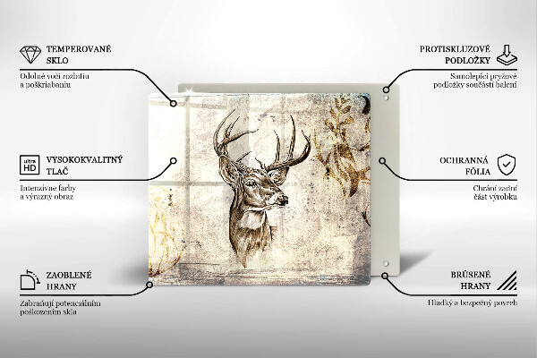 Spisskyddsplatta unik Rådjur djur illustration