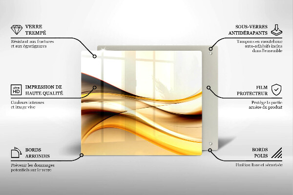 Glashällskydd unik Abstrakta röklinjer