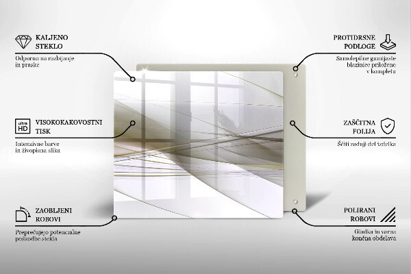 Spisskyddsplatta unik Abstrakta linjer design