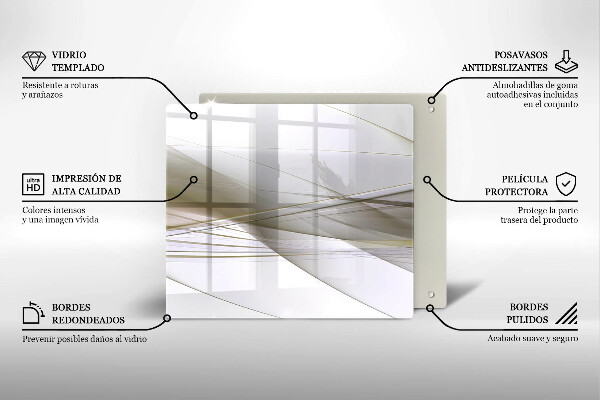 Spisskyddsplatta unik Abstrakta linjer design