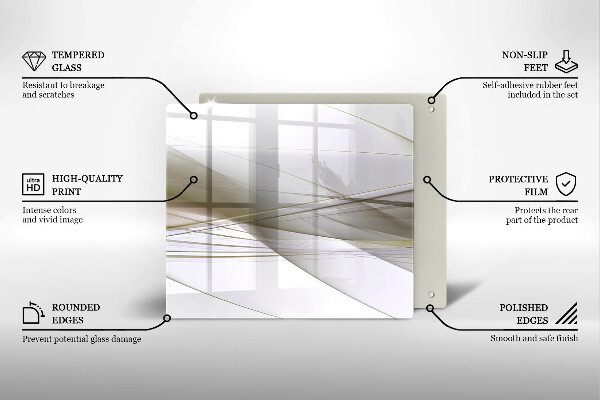 Spisskyddsplatta unik Abstrakta linjer design