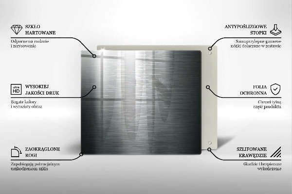 Spisskyddsplatta unik Metallstruktur