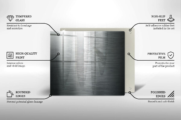 Spisskyddsplatta unik Metallstruktur