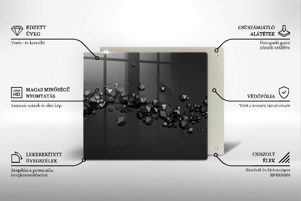 Glashällskydd unik 3D-former abstraktion