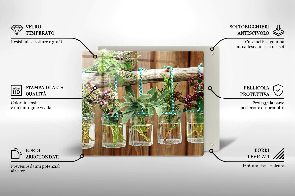 Glashällskydd unik Örter växter vintage