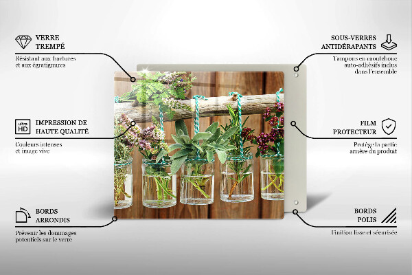 Glashällskydd unik Örter växter vintage