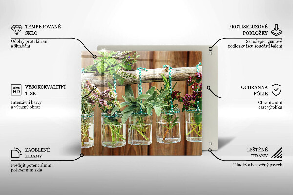 Glashällskydd unik Örter växter vintage