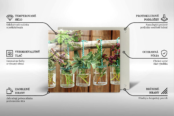 Glashällskydd unik Örter växter vintage