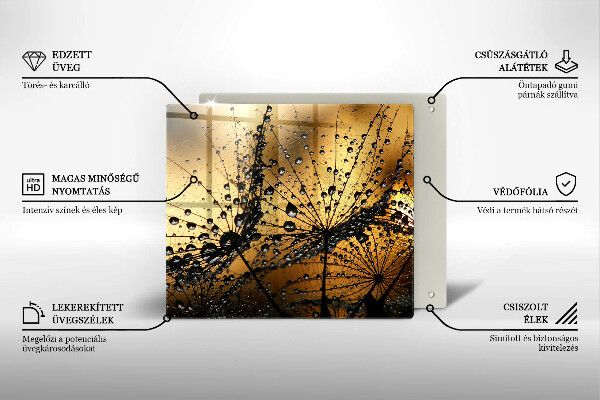 Spisskyddsplatta unik Dagg och maskrosor