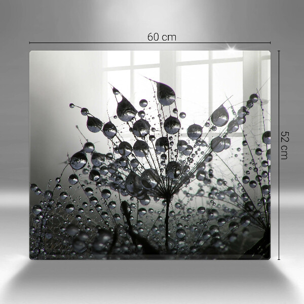 Spisskyddsplatta unik Maskrosor och dagg