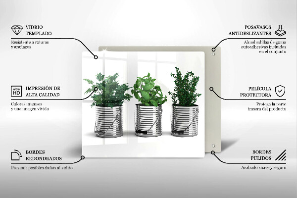 Spisskyddsplatta unik Krukor med örtväxter