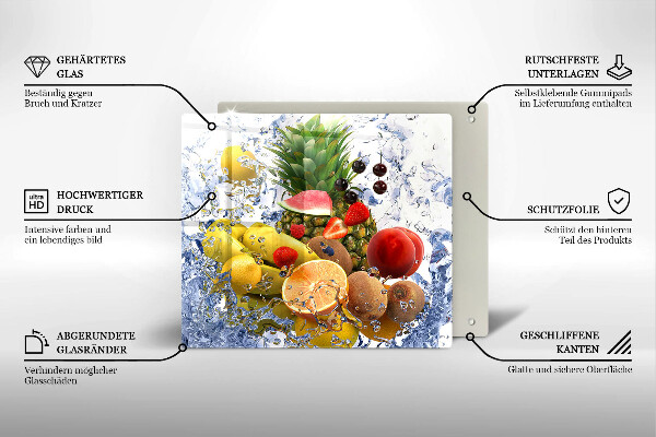 Glashällskydd unik Saftig frukt och vatten