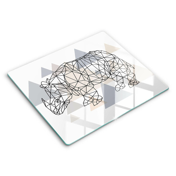 Kokkärlskydd unik Line art noshörning