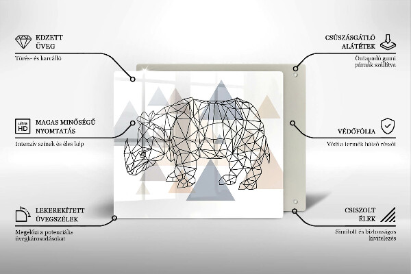 Kokkärlskydd unik Line art noshörning
