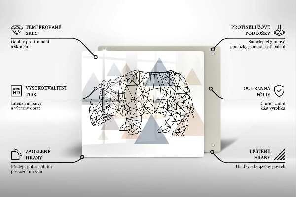 Kokkärlskydd unik Line art noshörning