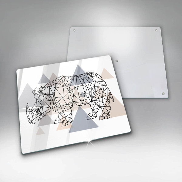 Kokkärlskydd unik Line art noshörning