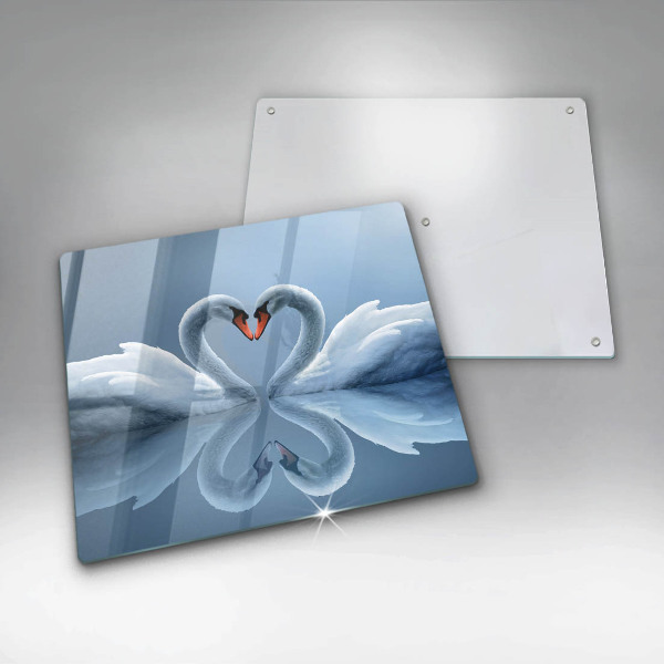 Spisskyddsplatta unik Två svanhjärtan