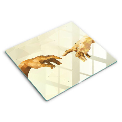 Glashällskydd unik Skapandet av Adams händer