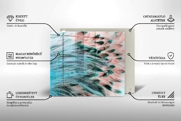 Glashällskydd unik Boho fågelfjädrar