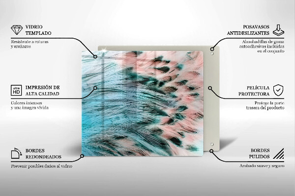 Glashällskydd unik Boho fågelfjädrar