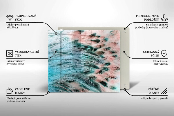 Glashällskydd unik Boho fågelfjädrar