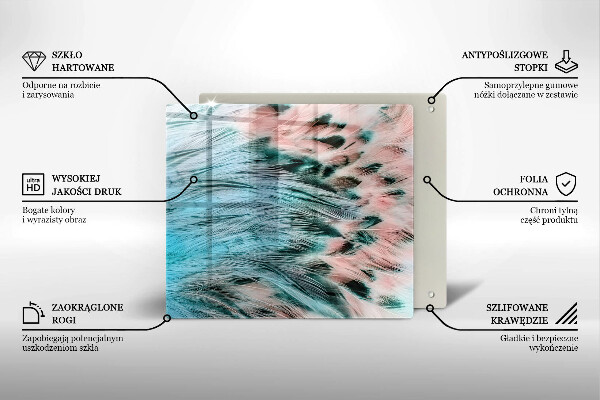 Glashällskydd unik Boho fågelfjädrar