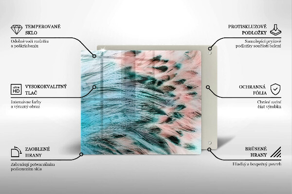 Glashällskydd unik Boho fågelfjädrar