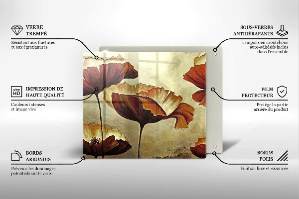 Glashällskydd unik Målade bohoblommor