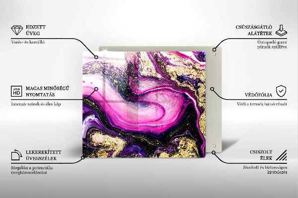 Skydd för induktionsspis unik Abstrakt design guld