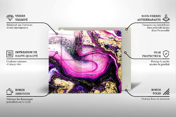 Skydd för induktionsspis unik Abstrakt design guld