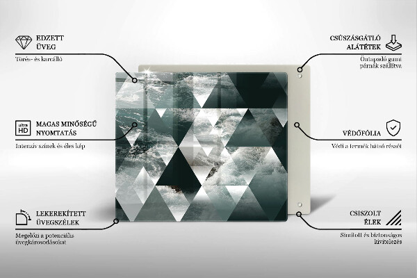 Kokkärlskydd unik Trianglar och vatten