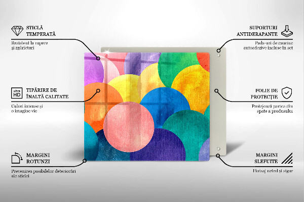 Skydd för induktionsspis unik Färgglada cirklar