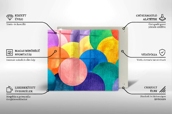 Skydd för induktionsspis unik Färgglada cirklar