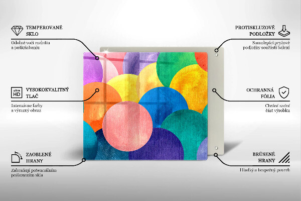 Skydd för induktionsspis unik Färgglada cirklar