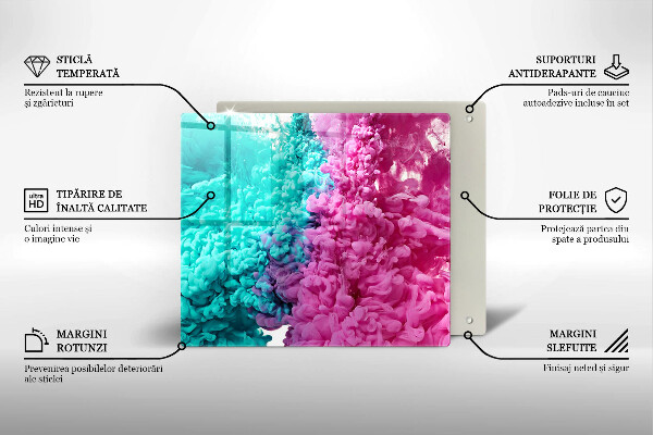 Skydd för induktionsspis unik Turkos-rosa rök