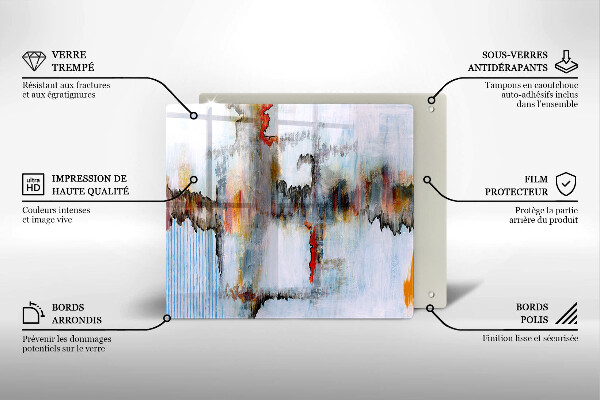 Spisskyddsplatta unik Abstraktionsfärger