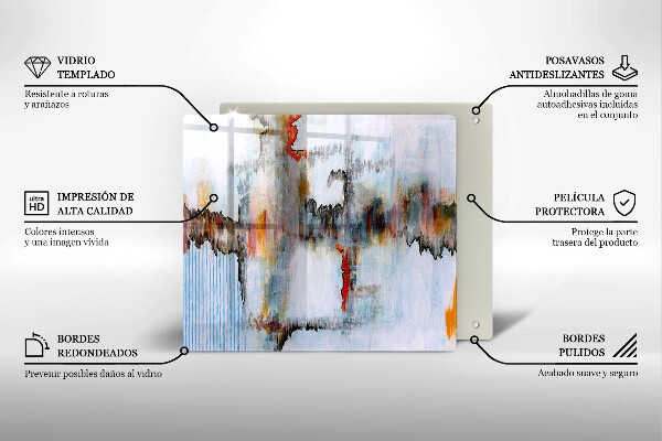 Spisskyddsplatta unik Abstraktionsfärger