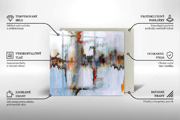 Spisskyddsplatta unik Abstraktionsfärger