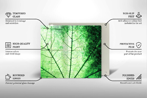 Spisskyddsplatta unik Dekorativt ådroblad